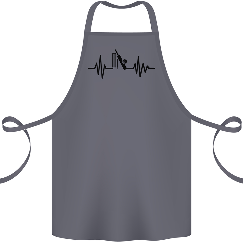 Cricket Pulse Cricketer Cricketing ECG Cotton Apron 100% Organic Steel