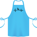 Cricket Pulse Cricketer Cricketing ECG Cotton Apron 100% Organic Turquoise