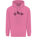 Cricket Pulse Cricketer Cricketing ECG Mens 80% Cotton Hoodie Azelea