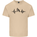 Cricket Pulse Cricketer Cricketing ECG Mens Cotton T-Shirt Tee Top Sand