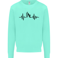 Cricket Pulse Cricketer Cricketing ECG Mens Sweatshirt Jumper Peppermint