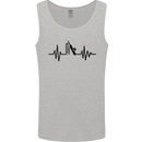 Cricket Pulse Cricketer Cricketing ECG Mens Vest Tank Top Sports Grey