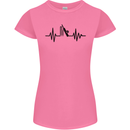 Cricket Pulse Cricketer Cricketing ECG Womens Petite Cut T-Shirt Azalea