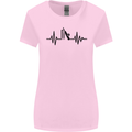 Cricket Pulse Cricketer Cricketing ECG Womens Wider Cut T-Shirt Light Pink