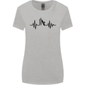 Cricket Pulse Cricketer Cricketing ECG Womens Wider Cut T-Shirt Sports Grey