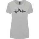 Cricket Pulse Cricketer Cricketing ECG Womens Wider Cut T-Shirt Sports Grey