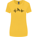 Cricket Pulse Cricketer Cricketing ECG Womens Wider Cut T-Shirt Yellow