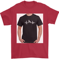 Cricket Pulse Mens T-Shirt Cotton Gildan Red