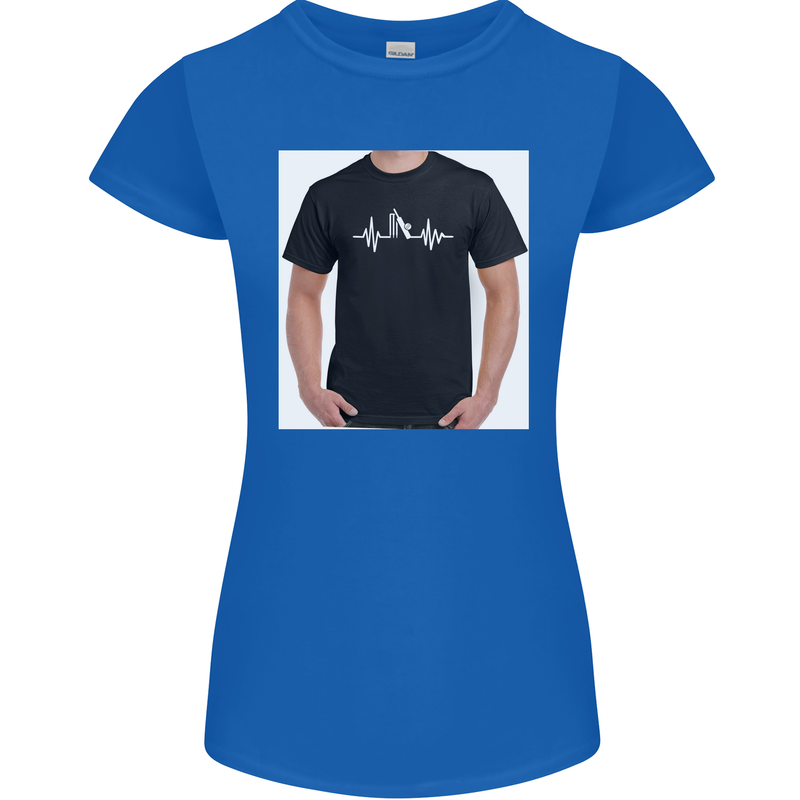 Cricket Pulse Womens Petite Cut T-Shirt Royal Blue