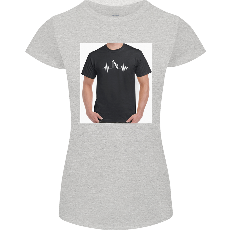 Cricket Pulse Womens Petite Cut T-Shirt Sports Grey