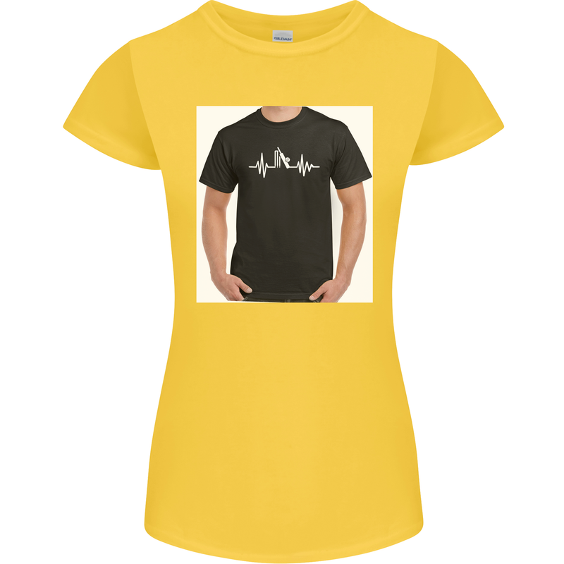 Cricket Pulse Womens Petite Cut T-Shirt Yellow