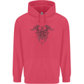 Cross Skull Wings Gothic Biker Heavy Metal Childrens Kids Hoodie Heliconia