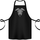 Cross Skull Wings Gothic Biker Heavy Metal Cotton Apron 100% Organic Black