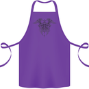 Cross Skull Wings Gothic Biker Heavy Metal Cotton Apron 100% Organic Purple