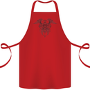 Cross Skull Wings Gothic Biker Heavy Metal Cotton Apron 100% Organic Red