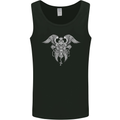 Cross Skull Wings Gothic Biker Heavy Metal Mens Vest Tank Top Black