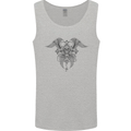Cross Skull Wings Gothic Biker Heavy Metal Mens Vest Tank Top Sports Grey