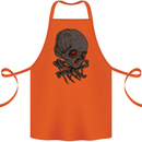 Crying Blood Skull Cotton Apron 100% Organic Orange