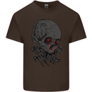 Crying Blood Skull Kids T-Shirt Childrens Chocolate