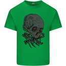 Crying Blood Skull Kids T-Shirt Childrens Irish Green