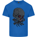 Crying Blood Skull Kids T-Shirt Childrens Royal Blue