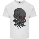 Crying Blood Skull Kids T-Shirt Childrens White