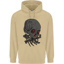 Crying Blood Skull Mens 80% Cotton Hoodie Sand