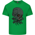 Crying Blood Skull Mens Cotton T-Shirt Tee Top Irish Green