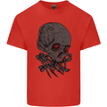 Crying Blood Skull Mens Cotton T-Shirt Tee Top Red