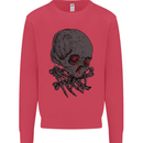 Crying Blood Skull Mens Sweatshirt Jumper Heliconia