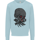 Crying Blood Skull Mens Sweatshirt Jumper Light Blue