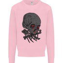 Crying Blood Skull Mens Sweatshirt Jumper Light Pink