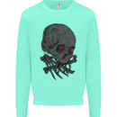 Crying Blood Skull Mens Sweatshirt Jumper Peppermint