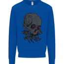 Crying Blood Skull Mens Sweatshirt Jumper Royal Blue