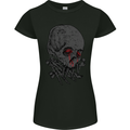 Crying Blood Skull Womens Petite Cut T-Shirt Black