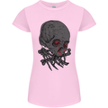 Crying Blood Skull Womens Petite Cut T-Shirt Light Pink