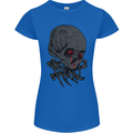 Crying Blood Skull Womens Petite Cut T-Shirt Royal Blue