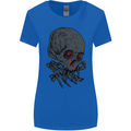 Crying Blood Skull Womens Wider Cut T-Shirt Royal Blue