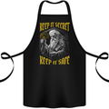 Crypto Keep it Secret Wizard Bitcoin Cotton Apron 100% Organic Black