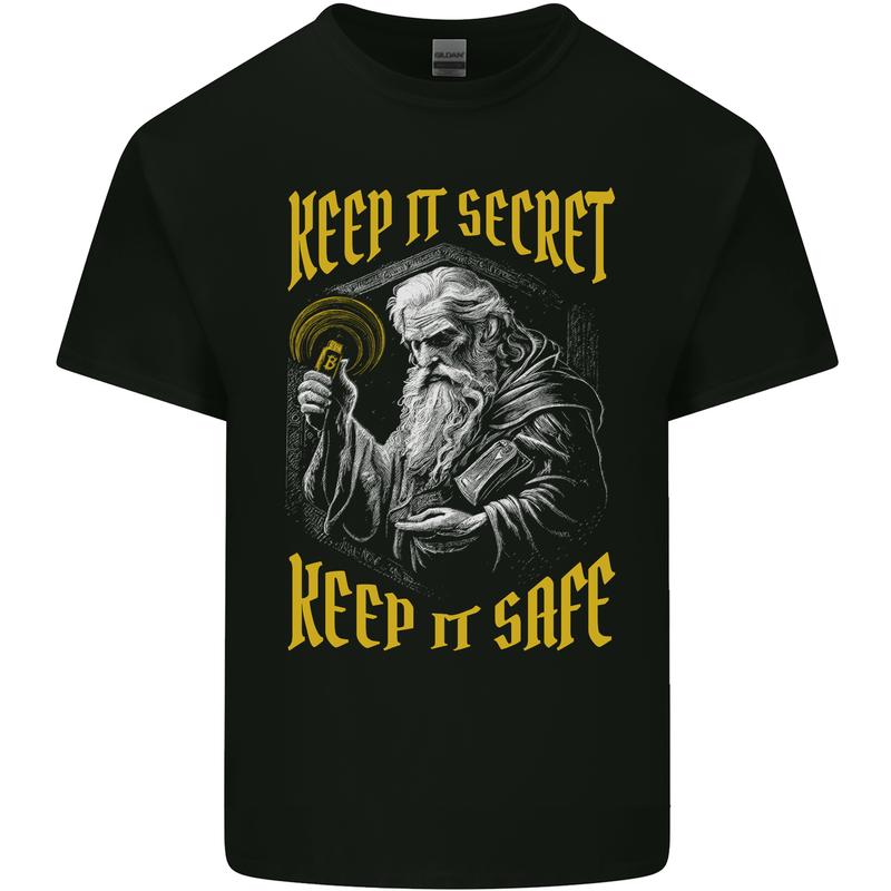 Crypto Keep it Secret Wizard Bitcoin Kids T-Shirt Childrens Black