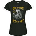 Crypto Keep it Secret Wizard Bitcoin Womens Petite Cut T-Shirt Black