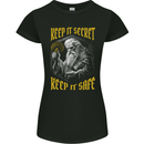Crypto Keep it Secret Wizard Bitcoin Womens Petite Cut T-Shirt Black