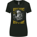 Crypto Keep it Secret Wizard Bitcoin Womens Wider Cut T-Shirt Black