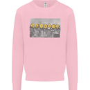 Crypto Workers Funny New York Parody Bitcoin Kids Sweatshirt Jumper Light Pink