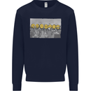 Crypto Workers Funny New York Parody Bitcoin Kids Sweatshirt Jumper Navy Blue