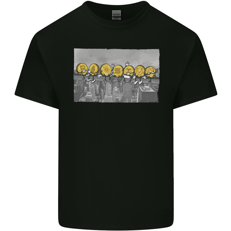 Crypto Workers Funny New York Parody Bitcoin Kids T-Shirt Childrens Black
