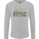 Crypto Workers Funny New York Parody Bitcoin Mens Long Sleeve T-Shirt Sports Grey