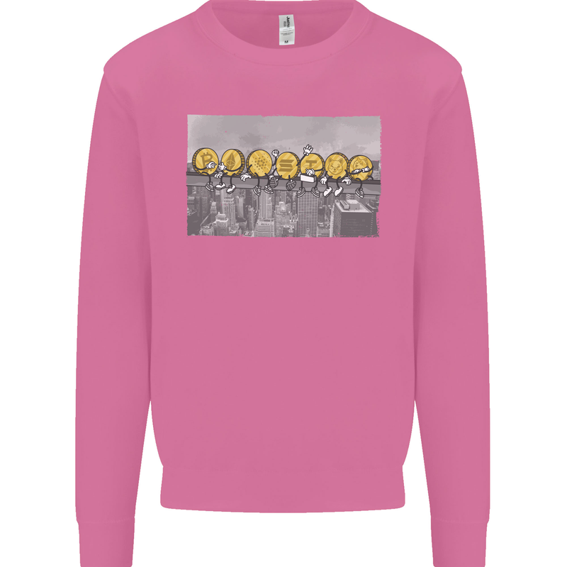 Crypto Workers Funny New York Parody Bitcoin Mens Sweatshirt Jumper Azalea