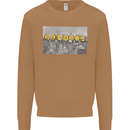 Crypto Workers Funny New York Parody Bitcoin Mens Sweatshirt Jumper Caramel Latte