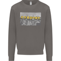 Crypto Workers Funny New York Parody Bitcoin Mens Sweatshirt Jumper Charcoal